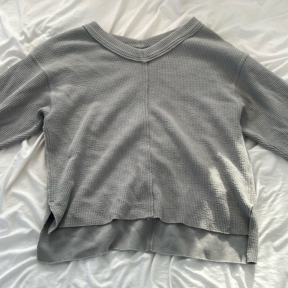 Gray Aerie V Neck Sweater